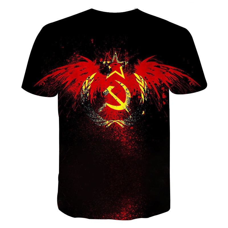 Mens T-Shirt Summer CCCP Russian 3d T Shirts Men USSR Soviet Union Man Short sleeve Tshirt Moscow Mens Tees O Neck Tops S-6XL | Vimost Shop.