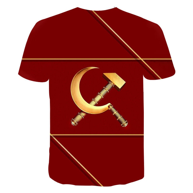 Mens T-Shirt Summer CCCP Russian 3d T Shirts Men USSR Soviet Union Man Short sleeve Tshirt Moscow Mens Tees O Neck Tops S-6XL | Vimost Shop.