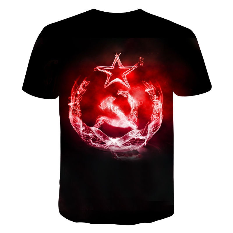Mens T-Shirt Summer CCCP Russian 3d T Shirts Men USSR Soviet Union Man Short sleeve Tshirt Moscow Mens Tees O Neck Tops S-6XL | Vimost Shop.