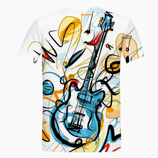 Enthusiastic Music Printed T shirt Men 3d Water Flame YinYang Music Note Tshirt Harajuku Shirt Hip Hop Rock Cool Streetwear Tees | Vimost Shop.