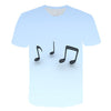 Enthusiastic Music Printed T shirt Men 3d Water Flame YinYang Music Note Tshirt Harajuku Shirt Hip Hop Rock Cool Streetwear Tees | Vimost Shop.