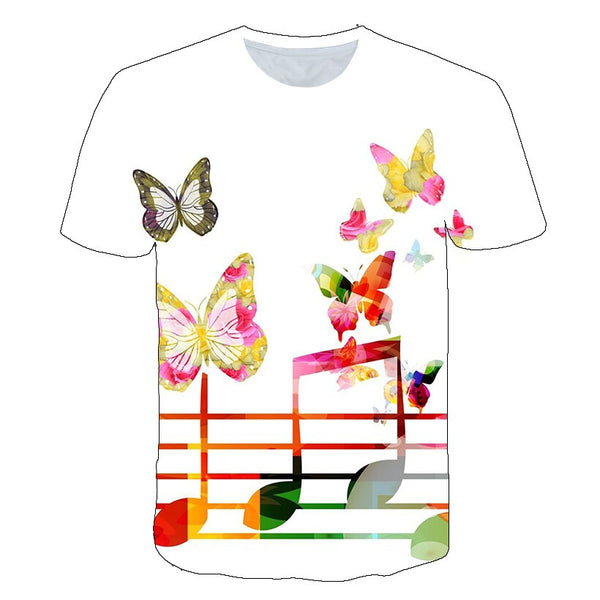 Enthusiastic Music Printed T shirt Men 3d Water Flame YinYang Music Note Tshirt Harajuku Shirt Hip Hop Rock Cool Streetwear Tees | Vimost Shop.