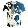 Enthusiastic Music Printed T shirt Men 3d Water Flame YinYang Music Note Tshirt Harajuku Shirt Hip Hop Rock Cool Streetwear Tees | Vimost Shop.