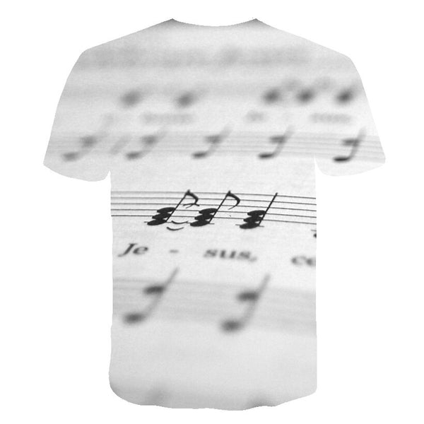 Enthusiastic Music Printed T shirt Men 3d Water Flame YinYang Music Note Tshirt Harajuku Shirt Hip Hop Rock Cool Streetwear Tees | Vimost Shop.