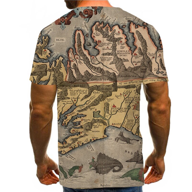 World Map T-shirt Funny T Shirts Summer Fashion Anime Tshirt 3D T Shirt Mens Clothing Tops Tees 2020 New Fashion | Vimost Shop.