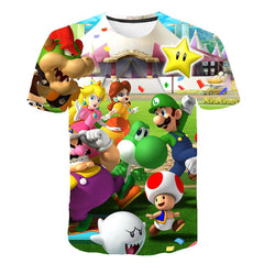 summer New Harajuku style Classic games Super Mario t shirt Mario Bros 3D print t-shirts hip hop tshirt