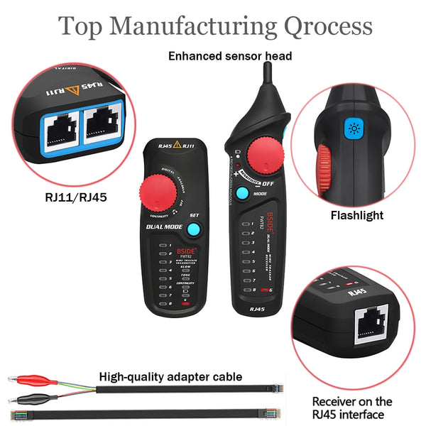 Network Cable Tracker Wire Tester FWT82 Professional RJ45 RJ11 Telephone Toner Ethernet LAN Tracer Detector Line Finder | Vimost Shop.