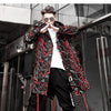 Extra Long Jacket Trench Men Full Letter Print Harajuku Windbreaker Nightclub Overcoat Male Casual Outwear KJ166 | Vimost Shop.