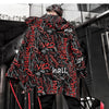 Extra Long Jacket Trench Men Full Letter Print Harajuku Windbreaker Nightclub Overcoat Male Casual Outwear KJ166 | Vimost Shop.