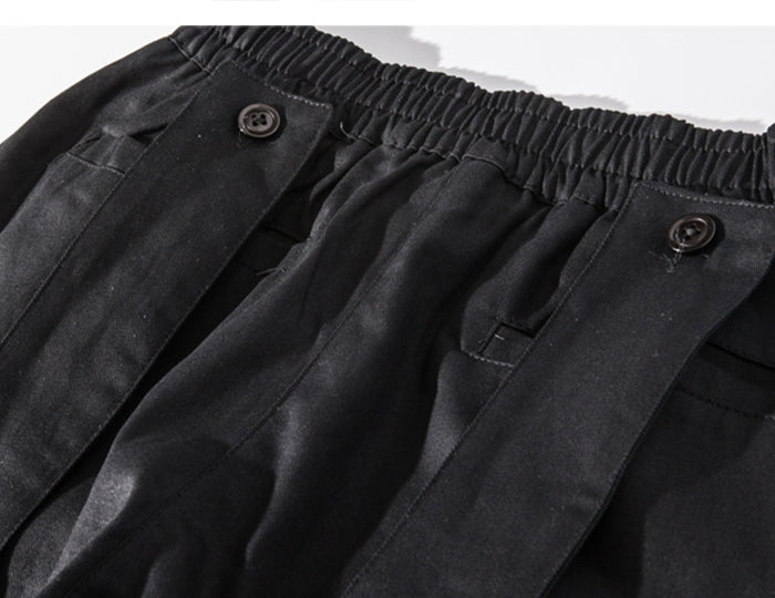 Multi Pockets Hip Hop Cargo Pants Men Harajuku Streetwear Sweatpants Joggers Elastic Waist Trousers Harem Pants | Vimost Shop.
