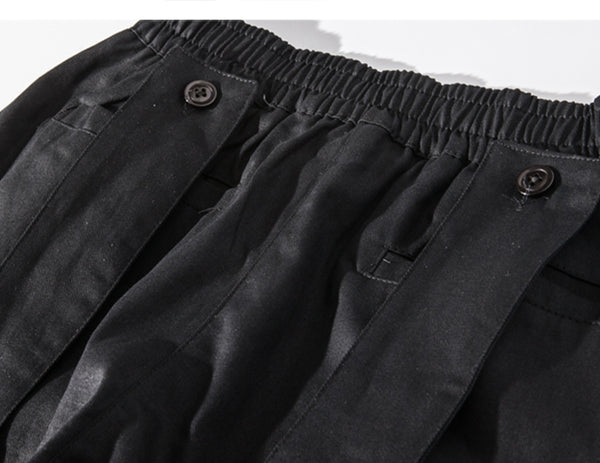 Multi Pockets Hip Hop Cargo Pants Men Harajuku Streetwear Sweatpants Joggers Elastic Waist Trousers Harem Pants | Vimost Shop.
