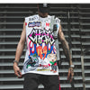 Funny Hip Hop Comic Letter Graffiti Fashion Tank Tops Mens Summer Streetwear Casual Cotton Sleeveless Vests | Vimost Shop.