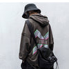 Vintage Hole Letter Printed Hoodie Men treetwear Hip Hop Loose Sweatshirts Techwear Fashion Hoodie Pulover | Vimost Shop.