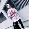 Mens Short Sleeve T-shirt Graffiti Tees Shirts Flame Print Skateboard Tshirts Male Cotton Hip Hop Streetwear KJ54 | Vimost Shop.