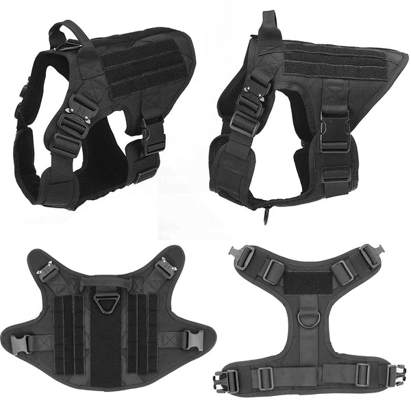 Military Tactical Dog Harness Pet Training Dog Vest Metal Buckle German Shepherd K9 Dog Harness and Leash For Small Large Dogs | Vimost Shop.