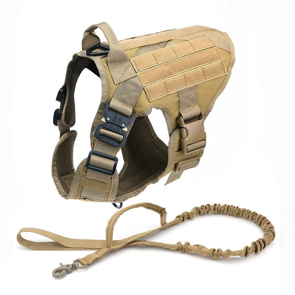 Military Tactical Dog Harness Pet Training Dog Vest Metal Buckle German Shepherd K9 Dog Harness and Leash For Small Large Dogs | Vimost Shop.