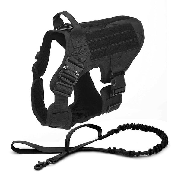 Military Tactical Dog Harness Pet Training Dog Vest Metal Buckle German Shepherd K9 Dog Harness and Leash For Small Large Dogs | Vimost Shop.