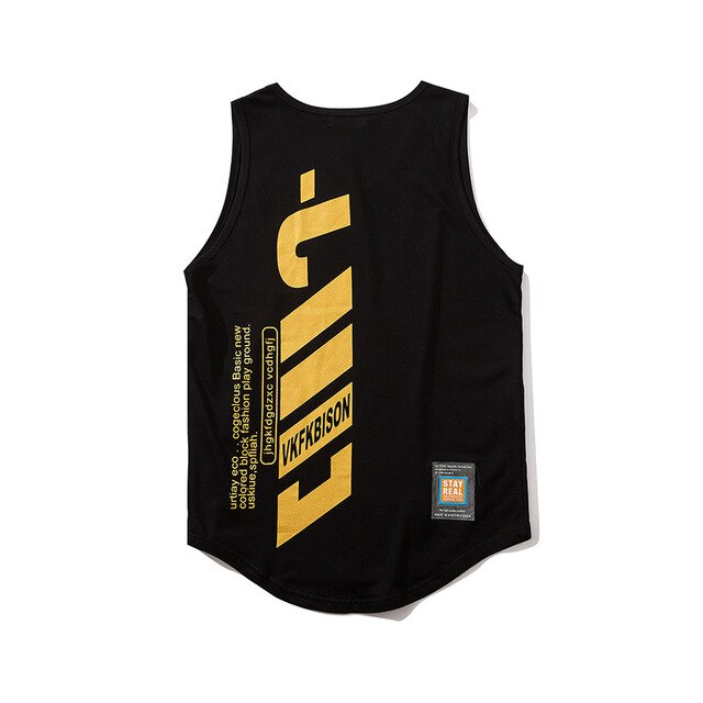 High Quality Letter Print Hip Hop Sport Basketball Vest Tops Tees Sleeveless Men Casual Loose Pullover Couple Wear Tank Tops | Vimost Shop.