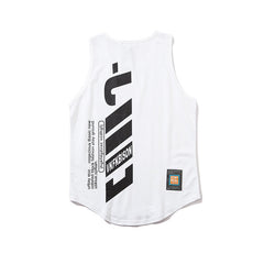 High Quality Letter Print Hip Hop Sport Basketball Vest Tops Tees Sleeveless Men Casual Loose Pullover Couple Wear Tank Tops