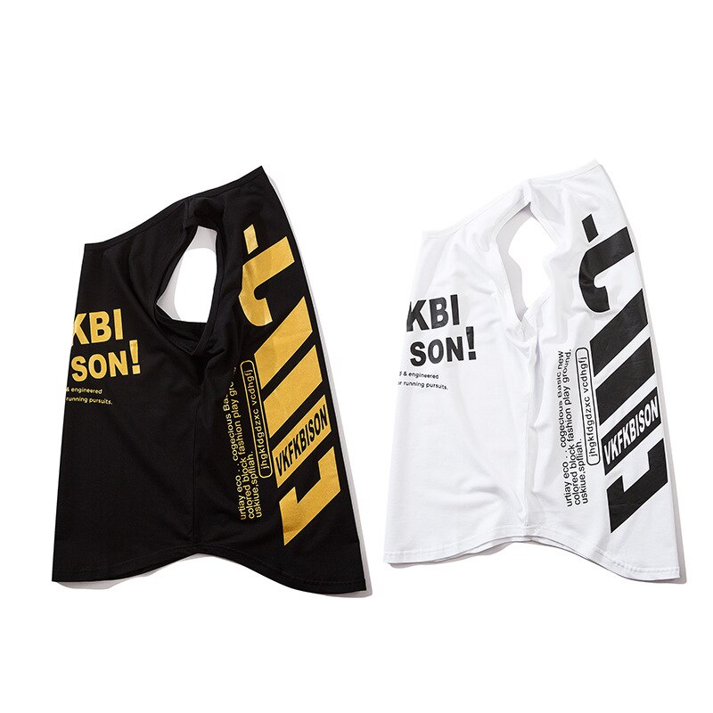 High Quality Letter Print Hip Hop Sport Basketball Vest Tops Tees Sleeveless Men Casual Loose Pullover Couple Wear Tank Tops | Vimost Shop.