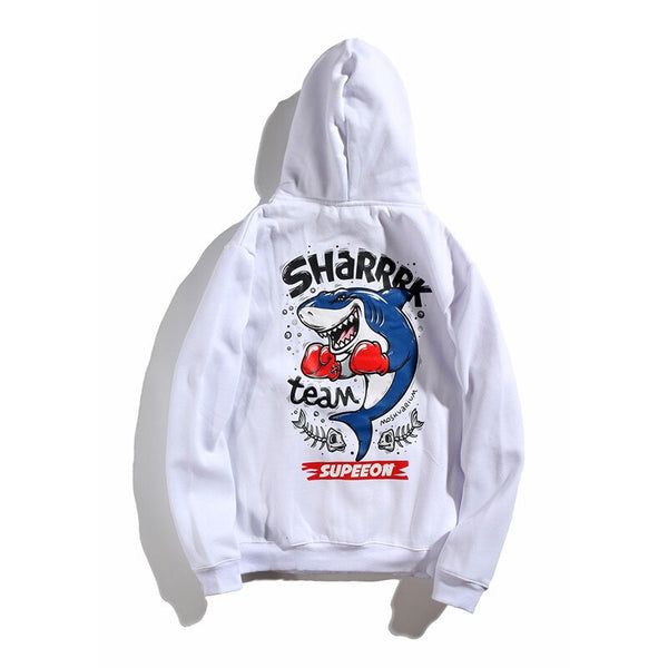 Funny Anime Shark Printed Hooded Sweatshirts Mens Streetwear Fleece Hoodies Autumn Casual Clothing | Vimost Shop.