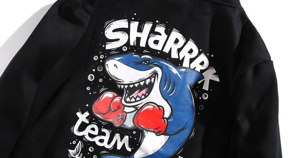 Funny Anime Shark Printed Hooded Sweatshirts Mens Streetwear Fleece Hoodies Autumn Casual Clothing | Vimost Shop.