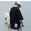Letter Print Fake Two T Shirt Men Hip Hop Summer Casual Loose Short Sleeve Patchwork Techwear Tshirt Topsni | Vimost Shop.