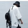 Letter Print Fake Two T Shirt Men Hip Hop Summer Casual Loose Short Sleeve Patchwork Techwear Tshirt Topsni | Vimost Shop.