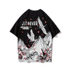 Japanese Geisha Tshirt Streetwear Short Sleeve T Shirt Japan Cotton Tops Tees Men Harajuku Hip Hop T-Shirt | Vimost Shop.