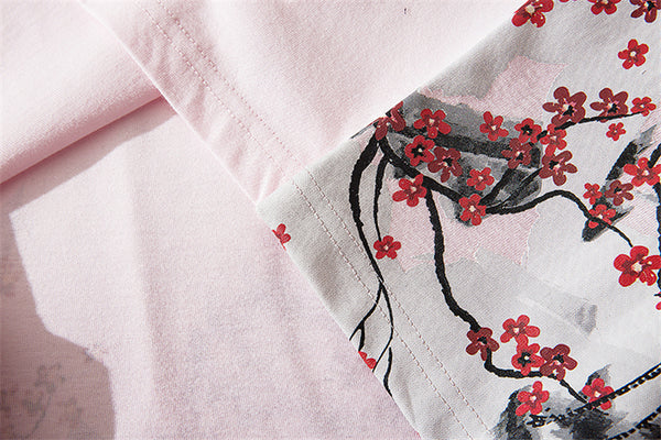 Japanese Geisha Tshirt Streetwear Short Sleeve T Shirt Japan Cotton Tops Tees Men Harajuku Hip Hop T-Shirt | Vimost Shop.