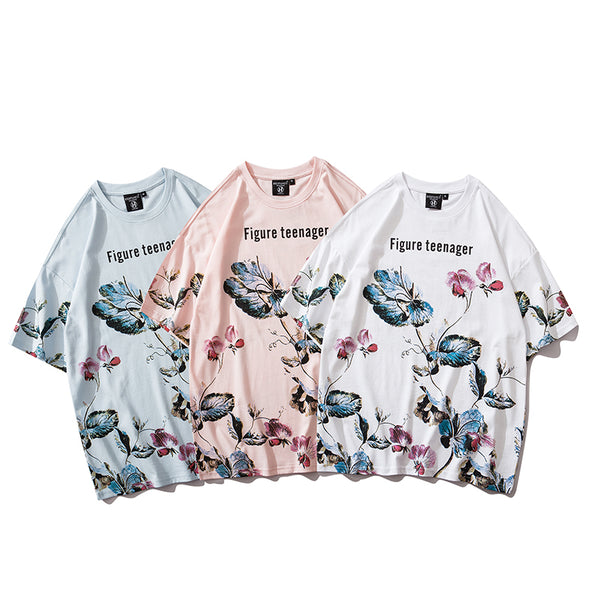 Japanese Geisha Tshirt Streetwear Short Sleeve T Shirt Japan Cotton Tops Tees Men Harajuku Hip Hop T-Shirt | Vimost Shop.