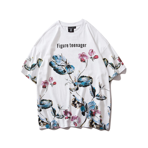 Japanese Geisha Tshirt Streetwear Short Sleeve T Shirt Japan Cotton Tops Tees Men Harajuku Hip Hop T-Shirt | Vimost Shop.