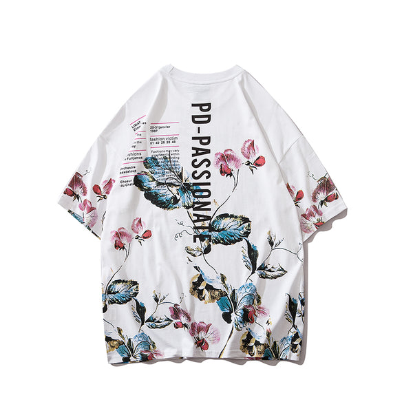 Japanese Geisha Tshirt Streetwear Short Sleeve T Shirt Japan Cotton Tops Tees Men Harajuku Hip Hop T-Shirt | Vimost Shop.