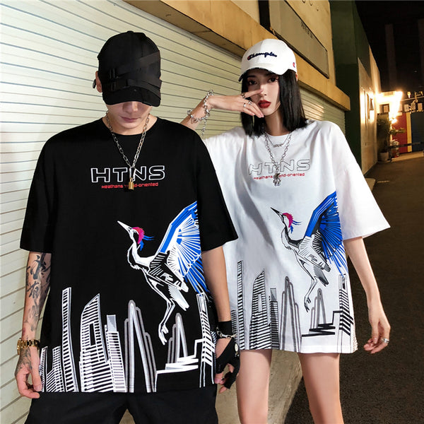 Japanese Geisha Tshirt Streetwear Short Sleeve T Shirt Japan Cotton Tops Tees Men Harajuku Hip Hop T-Shirt | Vimost Shop.