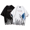 Japanese Geisha Tshirt Streetwear Short Sleeve T Shirt Japan Cotton Tops Tees Men Harajuku Hip Hop T-Shirt | Vimost Shop.