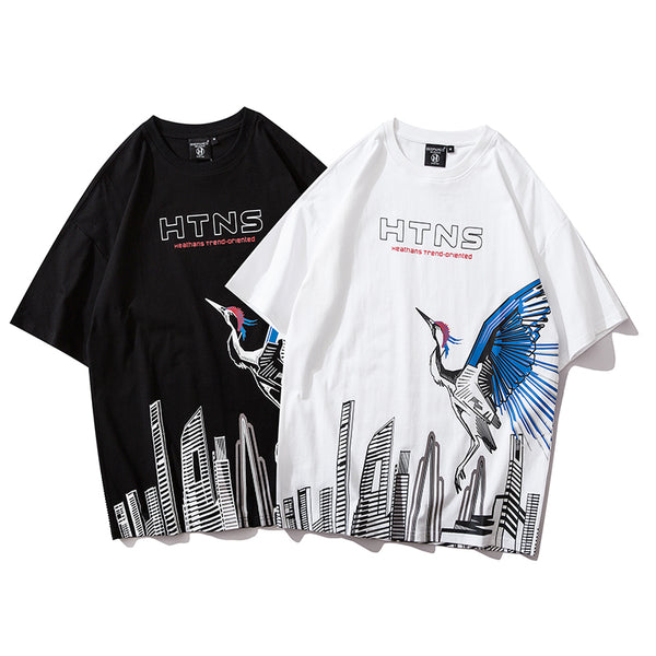 Japanese Geisha Tshirt Streetwear Short Sleeve T Shirt Japan Cotton Tops Tees Men Harajuku Hip Hop T-Shirt | Vimost Shop.