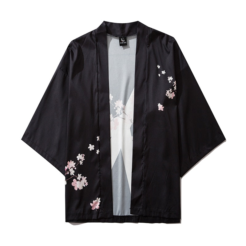 Japanese Crow Print Kimonos Streerwear Yukata Women Haori Harajuku Kimono Robe Cardigan Men Red Asian Clothes | Vimost Shop.