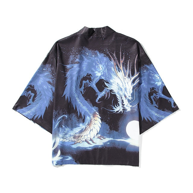 i Japanese Style Anime Tiger Cardigan Kimono Cosplay Harajuku Women Men Yukata Streetwear White Traditional Robe Tops | Vimost Shop.