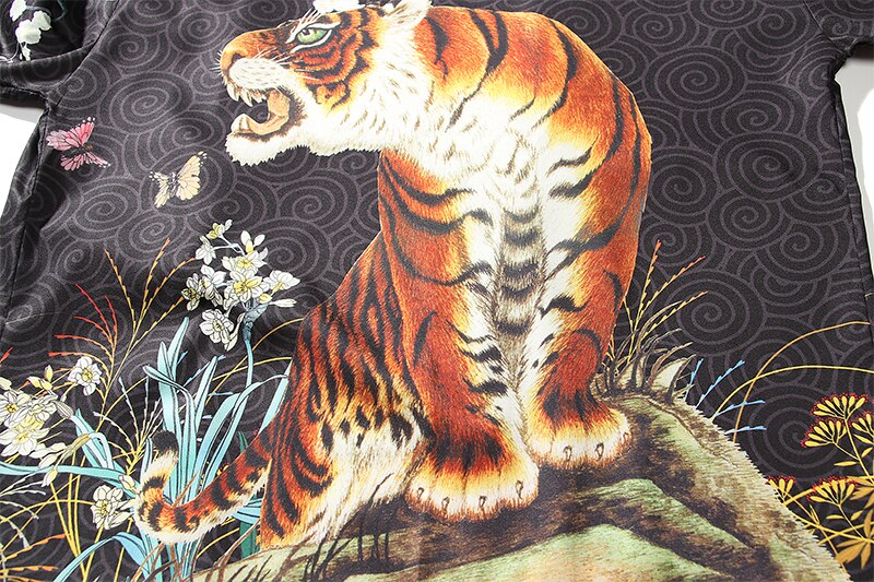 i Japanese Style Anime Tiger Cardigan Kimono Cosplay Harajuku Women Men Yukata Streetwear White Traditional Robe Tops | Vimost Shop.