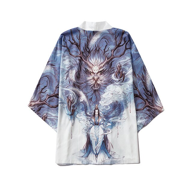 Anime Beauty Devil Kimono Streetwear Style Men Women Cardigan Japanese Robe Female Traditional Clothing | Vimost Shop.