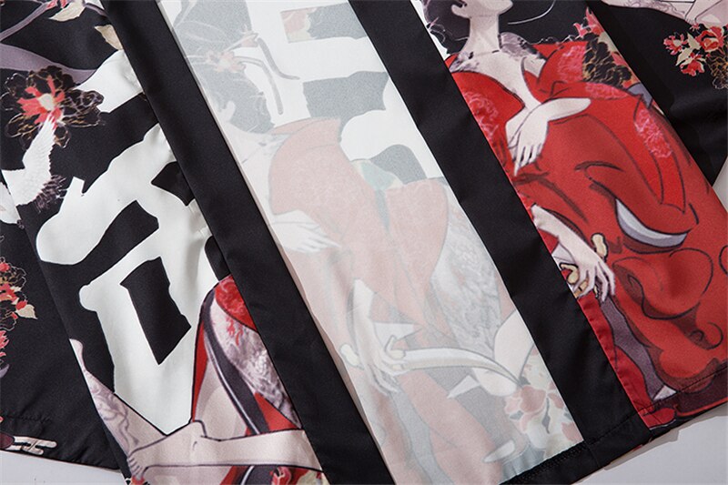 Anime Beauty Devil Kimono Streetwear Style Men Women Cardigan Japanese Robe Female Traditional Clothing | Vimost Shop.
