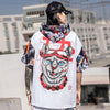 Hip Hop Dark Cat Print Men T Shirt Harajuku Streetwear Hooded Tops Tees Casual Cotton Short Sleeve | Vimost Shop.