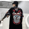 Hip Hop Dark Cat Print Men T Shirt Harajuku Streetwear Hooded Tops Tees Casual Cotton Short Sleeve | Vimost Shop.