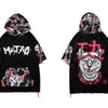 Hip Hop Dark Cat Print Men T Shirt Harajuku Streetwear Hooded Tops Tees Casual Cotton Short Sleeve | Vimost Shop.