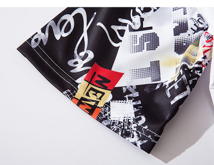 Hip Hop Dark Cat Print Men T Shirt Harajuku Streetwear Hooded Tops Tees Casual Cotton Short Sleeve | Vimost Shop.