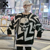 Men Skull Printed Hip Hop Sweater Streetwear High Quality Loose Oversized Sweaters Casual Pullover Clothing KA13 | Vimost Shop.