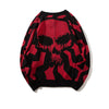 Men Skull Printed Hip Hop Sweater Streetwear High Quality Loose Oversized Sweaters Casual Pullover Clothing KA13 | Vimost Shop.