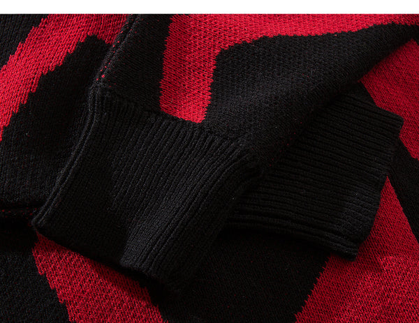 Men Skull Printed Hip Hop Sweater Streetwear High Quality Loose Oversized Sweaters Casual Pullover Clothing KA13 | Vimost Shop.