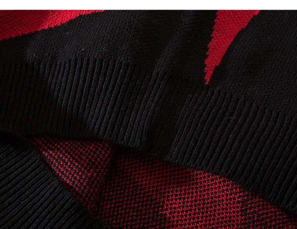 Men Skull Printed Hip Hop Sweater Streetwear High Quality Loose Oversized Sweaters Casual Pullover Clothing KA13 | Vimost Shop.