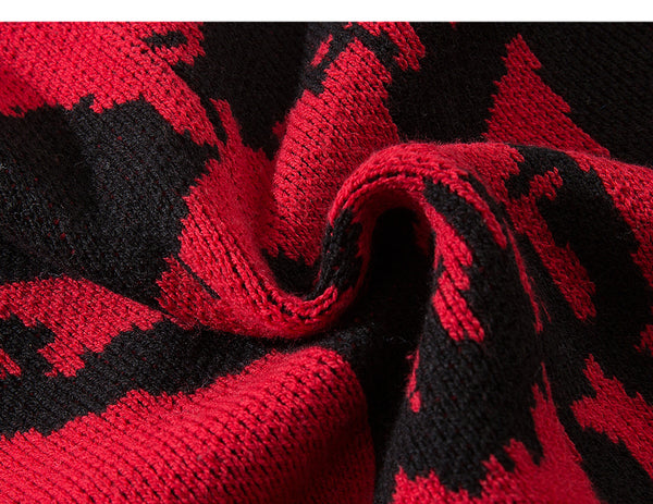 Men Skull Printed Hip Hop Sweater Streetwear High Quality Loose Oversized Sweaters Casual Pullover Clothing KA13 | Vimost Shop.